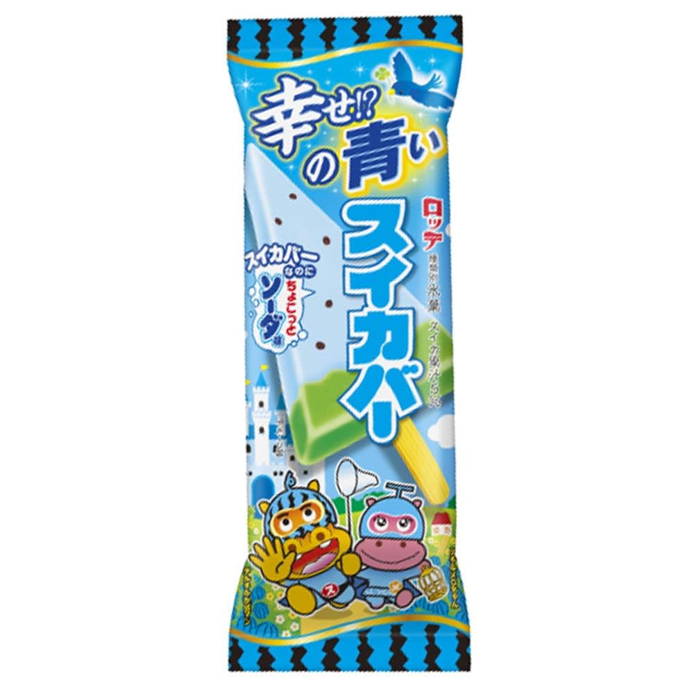 Amazon.co.jp: ロッテ 幸せの青いスイカバー 125ml×1本 アイス